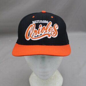 Baltimore Orioles Hat (VTG) - Wavy Script by Nutmeg Wool Blend - Adult Snapback